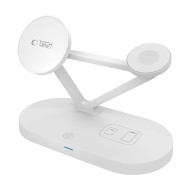 Зарядна станция 3 в 1 с MagSafe 15W за iPhone, AirPods и Apple Watch от Tech-Protect QI15W-A41 - Бяла