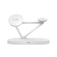 Зарядна станция 3 в 1 с MagSafe 15W за iPhone, AirPods и Apple Watch от Tech-Protect QI15W-A41 - Бяла