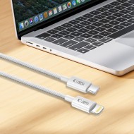 Кабел за зареждане 100см с USB-C / LIghtning и PD 27W / 3A от Tech-Protect Ultraboost Lite - Cool Grey