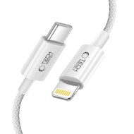 Кабел за зареждане 200см с USB-C / LIghtning и PD 27W / 3A от Tech-Protect Ultraboost Lite - Cool Grey