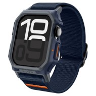 Текстилна каишка и кейс за Apple Watch 10 (46mm) от Spigen Lite Fit Pro - Navy Blue