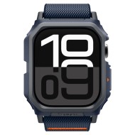 Текстилна каишка и кейс за Apple Watch 10 (46mm) от Spigen Lite Fit Pro - Navy Blue