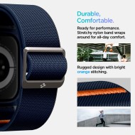 Текстилна каишка и кейс за Apple Watch 10 (46mm) от Spigen Lite Fit Pro - Navy Blue