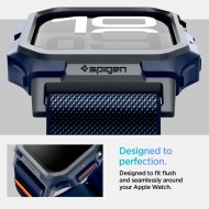 Текстилна каишка и кейс за Apple Watch 10 (46mm) от Spigen Lite Fit Pro - Navy Blue