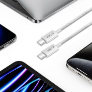 Кабел за зареждане 100см с USB-C и PD 60W / 3A от Tech-Protect Ultraboost Lite - Cool Grey