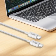 Кабел за зареждане 100см с USB-C и PD 60W / 3A от Tech-Protect Ultraboost Lite - Cool Grey