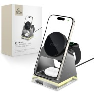 Магнитна безжична докинг станция 3 в 1 – Tech-Protect QI15W-A43 - Черна