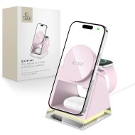 Магнитна безжична докинг станция 3 в 1 – Tech-Protect QI15W-A43 - Baby Pink