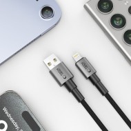 Кабел за зареждане USB-A/Lightning 15W /2.4A 200см от Tech- Protect  Ultraboost DNA- Iron Grey