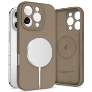 Силиконов кейс с MagSafe за iPhone 16 Pro от Tech-Protect Liquid Silicone - Chocolate Brown