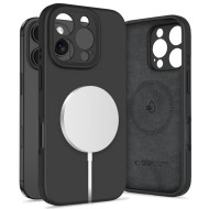 Силиконов кейс с MagSafe за iPhone 16 Pro от Tech-Protect Liquid Silicone - Черен