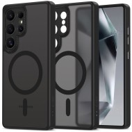 Кейс с MagSafe и защита на камерата за Samsung Galaxy S25 Ultra от Tech-Protect MagCam - Matte Black