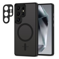 Кейс с MagSafe и защита на камерата за Samsung Galaxy S25 Ultra от Tech-Protect MagCam - Matte Black