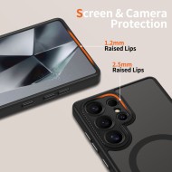 Кейс с MagSafe и защита на камерата за Samsung Galaxy S25 Ultra от Tech-Protect MagCam - Matte Black