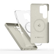 Силиконов кейс с MagSafe за Samsung Galaxy S25 Ultra от Tech-Protect Liquid Silicone - Cosmic Latte