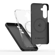 Силиконов кейс с MagSafe за Samsung Galaxy S25 Plus от Tech-Protect Liquid Silicone - Черен