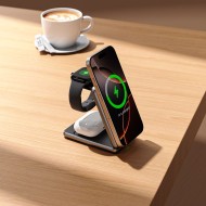Зарядна станция 3 в 1 с MagSafe 15W за iPhone, AirPods и Apple Watch от Tech-Protect A42 - Space Grey
