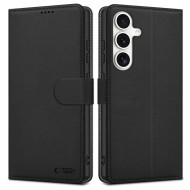 Кожен тефтер за Samsung Galaxy S25 от Tech-Protect Wallet - Черен