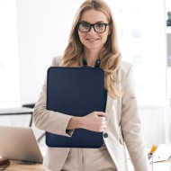 Мек калъф за лаптоп 15-16" инча от Tech-Protect Neopren - Navy Blue