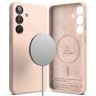 Силиконов кейс с MagSafe за Samsung Galaxy S25 Plus от Ringke Silicone Magnetic - Pink Sand