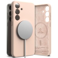 Силиконов кейс с MagSafe за Samsung Galaxy S25 Plus от Ringke Silicone Magnetic - Pink Sand