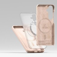 Силиконов кейс с MagSafe за Samsung Galaxy S25 Plus от Ringke Silicone Magnetic - Pink Sand