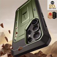 360 градусов кейс с щипка за колан за Samsung Galaxy S25 Ultra от Supcase Unicorn Beetle Pro 2-set - Guldan
