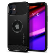 Удароустойчив кейс за iPhone 12 Mini от Spigen Rugged Armor - Черен