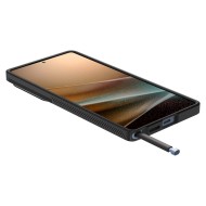 Кейс с капак за камерата за Samsung Galaxy S25 Ultra от Spigen Optik Armor - Черен
