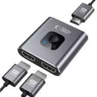 HDMI Адаптер 2в1 4K 60HZ от Tech Protect HB07 - Space Grey
