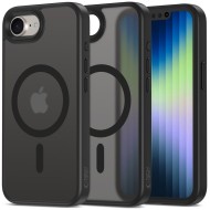 Твърд кейс с MagSafe пръстен за iPhone SE 4 2025 от Tech-Protect MagMat - Matte Black
