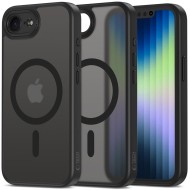 Кейс с MagSafe и защита на камерата за iPhone SE 4 от Tech-Protect MagCam - Matte Black