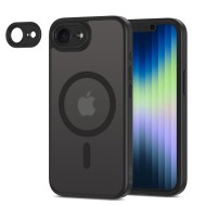 Кейс с MagSafe и защита на камерата за iPhone SE 4 от Tech-Protect MagCam - Matte Black