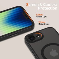 Кейс с MagSafe и защита на камерата за iPhone SE 4 от Tech-Protect MagCam - Matte Black