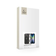 Твърд кейс с MagSafe пръстен за iPhone SE 4 2025 от Tech-Protect MagMat - Black / Clear