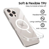 Силиконов кейс с MagSafe за iPhone SE 4 от Tech-Protect FlexAir - Прозрачен