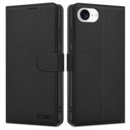 Кожен тефтер за iPhone SE 4 (2025) от Tech-Protect Wallet - Matte Black