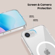 Хибриден кейс с MagSafe за iPhone SE 4 (2025) от Tech-Protect Flexair Hybrid - Прозрачен