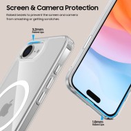 Хибриден кейс с MagSafe за iPhone SE 4 (2025) от Tech-Protect Flexair Hybrid - Прозрачен