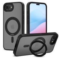 Кейс с пръстен и MagSafe за iPhone SE 4 2025 от Tech-Protect Magring - Matte Black