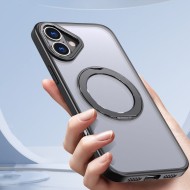 Кейс с пръстен и MagSafe за iPhone SE 4 2025 от Tech-Protect Magring - Matte Black