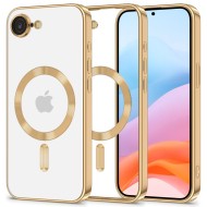 Твърд кейс с MagSafe и протектор за камерата на iPhone SE 4 (2025) от Tech-Protect MagFlex - Shiny Gold