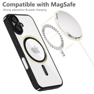 Твърд кейс с MagSafe и протектор за камерата на iPhone SE 4 (2025) от Tech-Protect MagFlex - Shiny Black