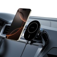 Стойка за автомобил с MagSafe безжично зареждане 15W от Tech Protect MM15W-V6 - Черна