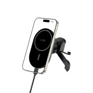 Стойка за автомобил с MagSafe безжично зареждане 15W от Tech Protect MM15W-V6 - Черна