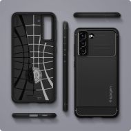 Удароустойчив кейс за Samsung Galaxy S21 FE от Spigen Rugged Armor - Черен