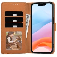 Кожен тефтер за iPhone SE 4 (2025) от Tech-Protect Wallet - Saddle Brown