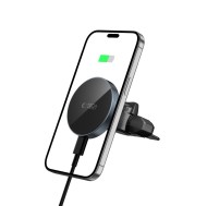 Стойка за автомобил с MagSafe безжично зареждане 15W от Tech Protect MM15W-V5 - Черна