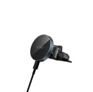 Стойка за автомобил с MagSafe безжично зареждане 15W от Tech Protect MM15W-V5 - Черна