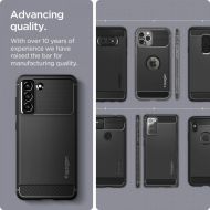 Удароустойчив кейс за Samsung Galaxy S21 FE от Spigen Rugged Armor - Черен